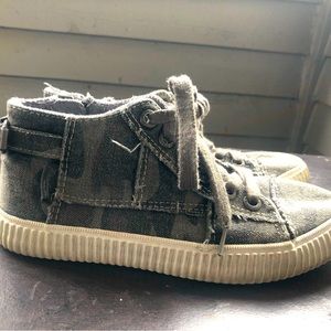 Blowfish Malibu Shoes Womens Flats Gray Canvas Top Sneakers Size 6.5
